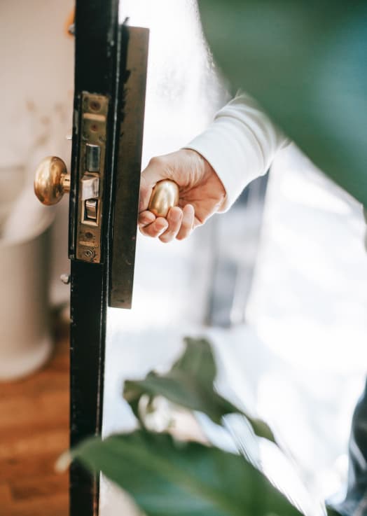opening door