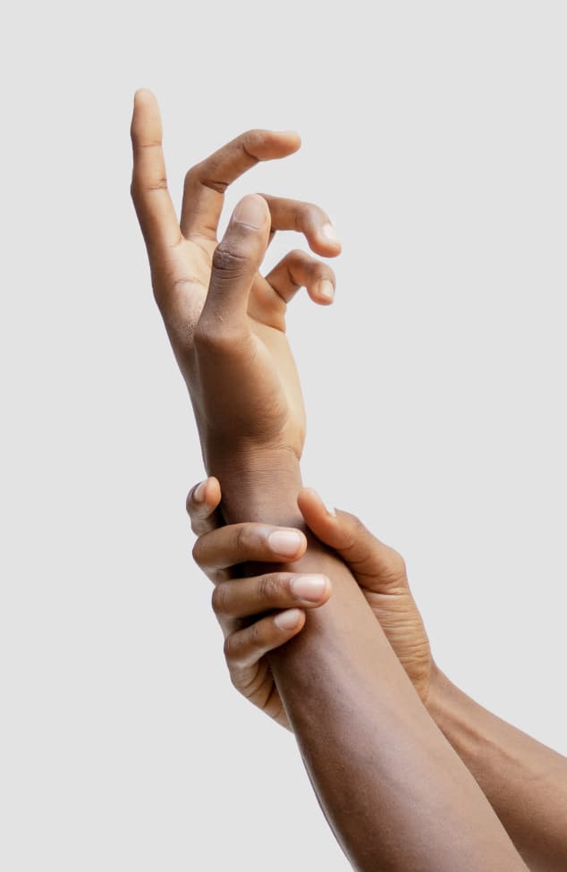 holding wrist