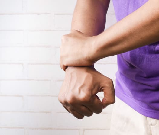 holding wrist