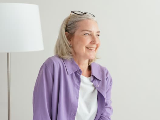 woman smiling